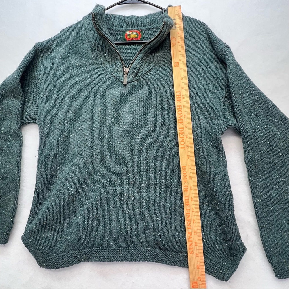 VTG‎ Alps Woman’s Half Zip Green Sweater, Medium - Picture 5 of 9